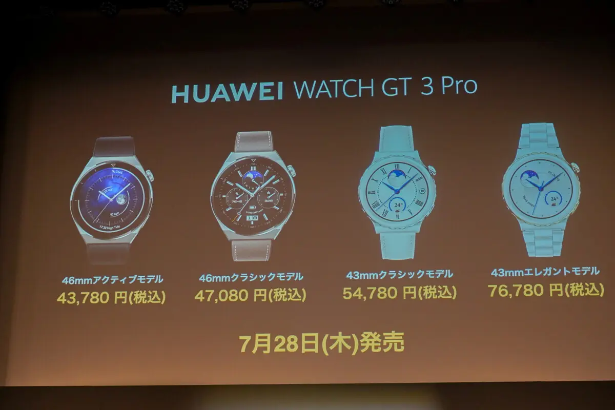 チタンとセラミックの高級素材になった「HUAWEI WATCH GT 3 Pro