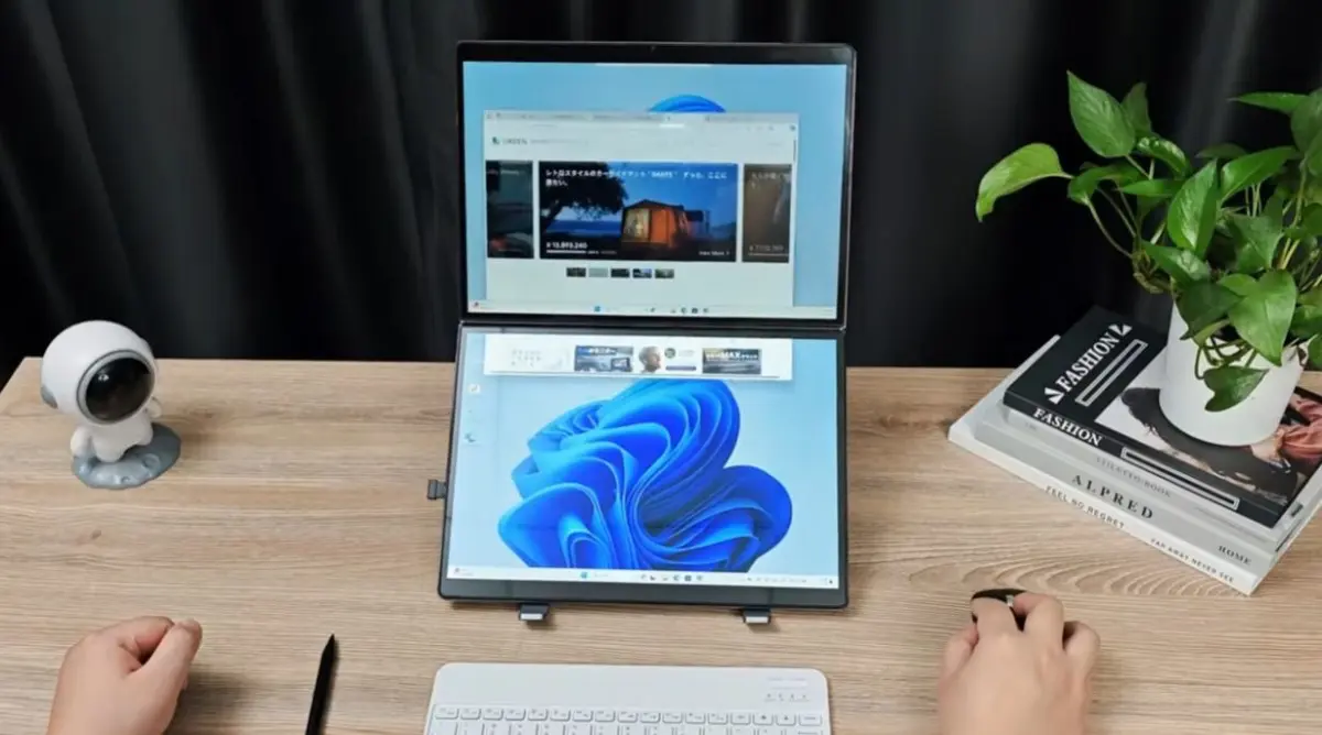 DXUSCREEN 2画面ノートパソコン 13.5型2画面ノートPC「DXUSCREEN」 - PC Watch