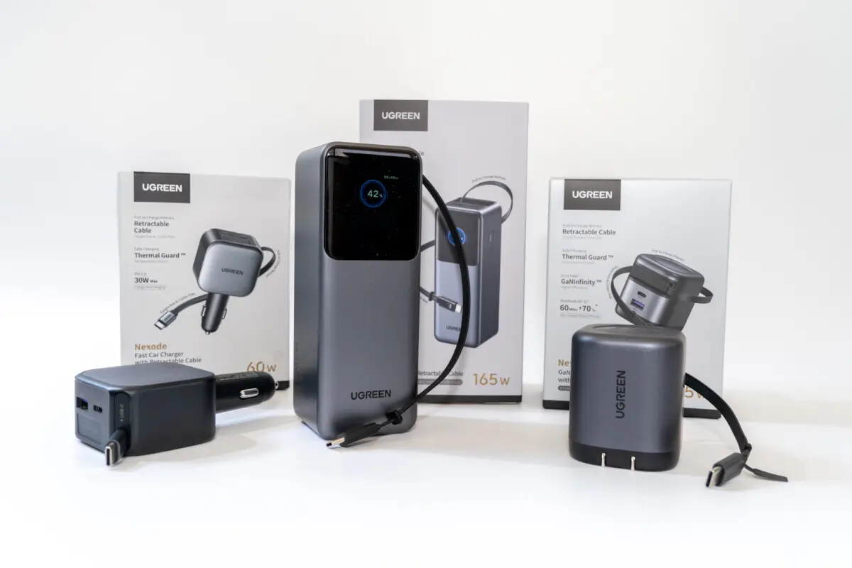 ケーブル忘れの心配なし！UGREENの「巻き取り式」バッテリー＆充電器3