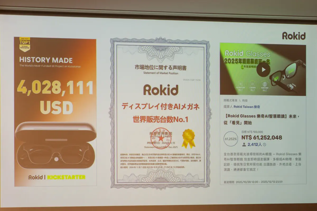 GPT-5＆Gemini搭載、49gのフル機能AIグラス「Rokid スマートAIグラス