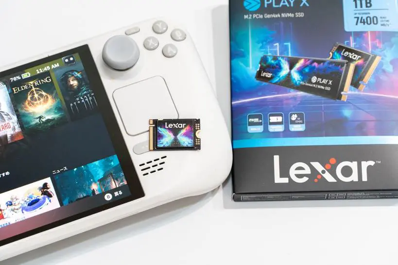 Lexar PLAY X 1TB M.2 SSD とサンダーボルト5ケースセット Lexar PLAY X 1TBレビュー、ちょっと珍しい2030サイズの高速NVMe SSD